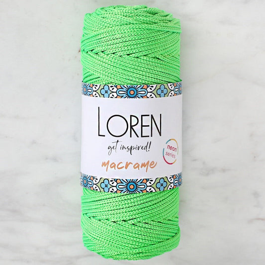 Loren Macrame Neon Yeşil El Örgü İpi - L115 - UcuzaGeliyor