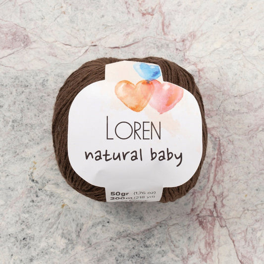 Loren Natural Baby Kahverengi El Örgü İpi - R035 - 33941 - UcuzaGeliyor