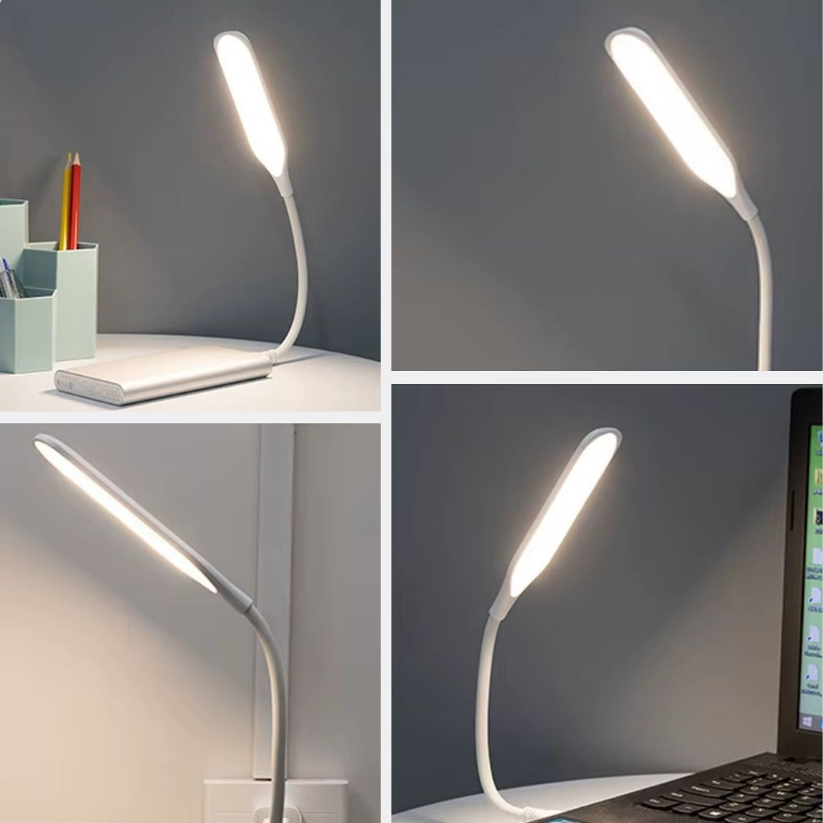 GENEL® USB Girişli 14 Ledli 3 Kademeli Dokunmatik Masa/Kitap Okuma Lambası Ledi Beyaz