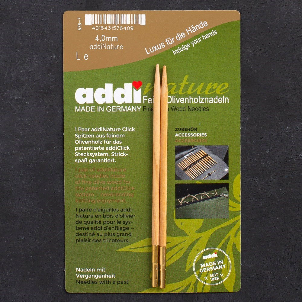 Addi Nature Olive Wood Click 4mm 13cm Misinalı Şiş - UcuzaGeliyor