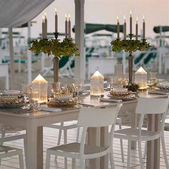 GENEL® Fener Model USB Şarjlı Dokunmatik 3 Farklı Işık Modlu Masa Üstü Kristal Akrilik Lamba Led