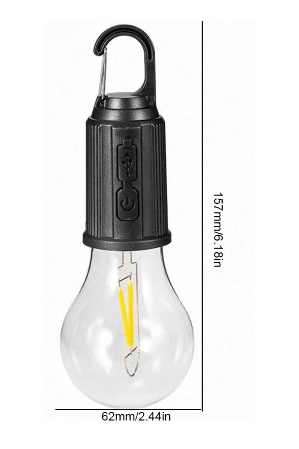 BUFFER® Şarj Olabilen 3 Farklı Mod LED'li Kendiliğinden Asma Kancalı Kamp,Dış Cephe Lambası