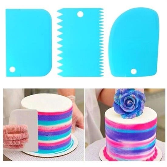 GENEL® Pasta Hamur Şekillendirici Spatula Kesici Kazıyıcı Dekoratör Set