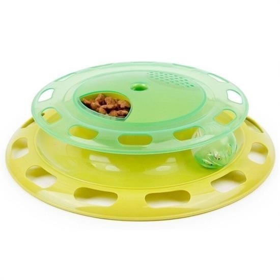 GENEL® Döner Tablalı Kedi Yemek Yeme Kabı Eğlenceli Kedi Yemek Tabağı