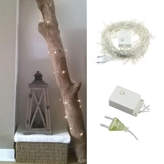 GENEL® 100 Ledli 8 Fonksiyonlu 10 Metre Led Aydınlatma Dekor Lambası (beyaz)