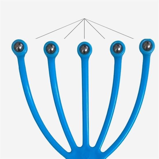 GENEL® Çok Fonksiyonlu 5 Uçlu Bilyeli Baş Boyun Bacak Kol Masaj Alet Rahatlatıcı Kafa Masaj Aparatı