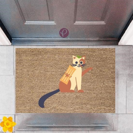 Kapı Önü Paspası Dekoratif Dijital Baskı Kedi P-2431 - UcuzaGeliyor