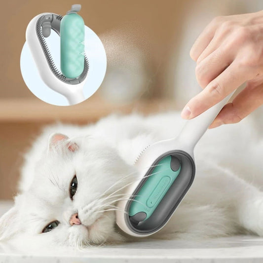 BUFFER® Su Hazneli Kedi ve Köpek Tüyü Toplamama Fırçası Su Hazneli Pet Tarağı - UcuzaGeliyor