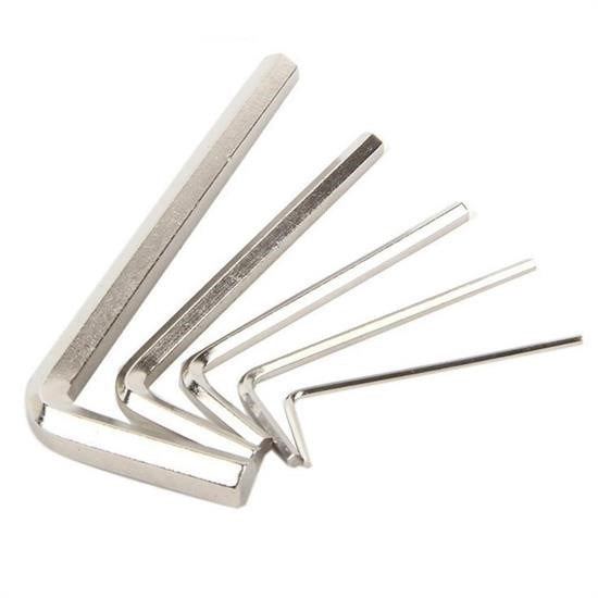 9 Parça Çelik Alyan Seti Kısa Düz Köşe Alyan Anahtar Takımı