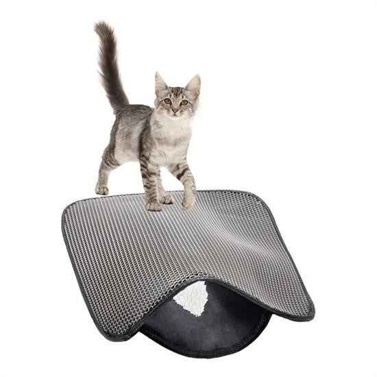 BUFFER® Kedi Tuvalet Önü Kum Toplayıcı Temizleyici Elekli Gri Paspas - UcuzaGeliyor