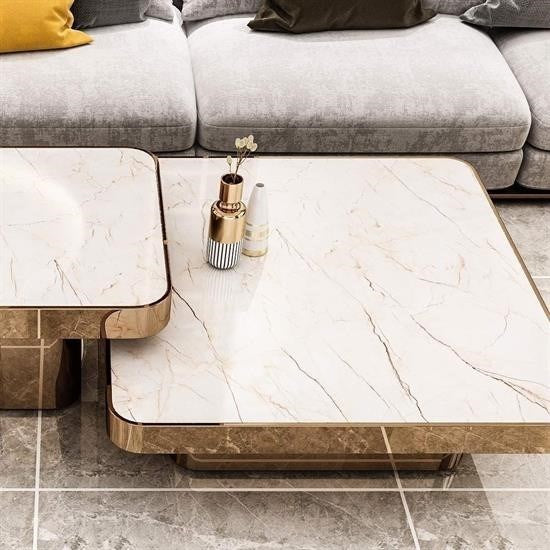 BUFFER® Mermer Desenli Masa Tezgah Mutfak Su Geçirmez Yapışkanlı Folyo Sticker Bej 5x0,6m - UcuzaGeliyor