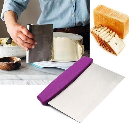 BUFFER® Çelik Hamur Kesici Kazıyıcı Pasta Kek Dekorasyon Spatula Aleti - UcuzaGeliyor