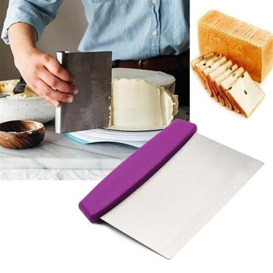BUFFER® Çelik Hamur Kesici Kazıyıcı Pasta Kek Dekorasyon Spatula Aleti - UcuzaGeliyor