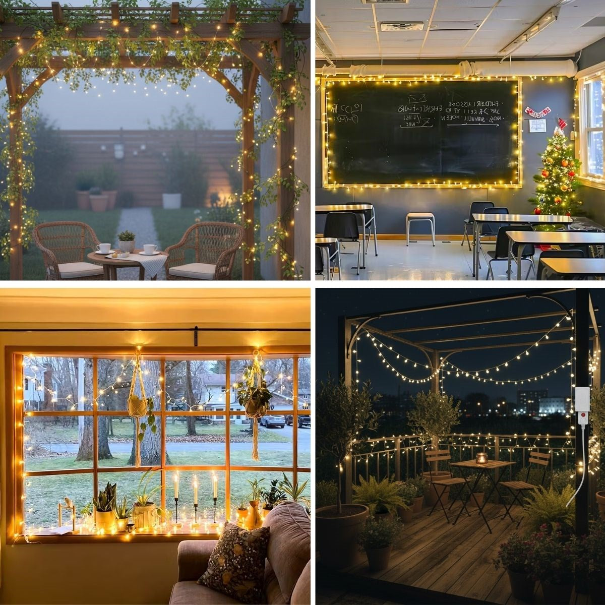 BUFFER® Günışığı Renk 5 Farklı Işık Modlu 10 Metre Eklemeli Dekor Boncuk Model Dekoratif Led