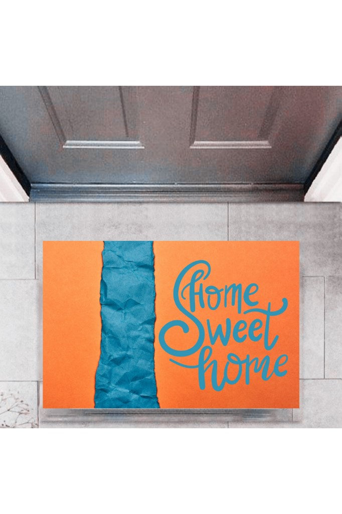 Kapı Önü Paspası Dekoratif Dijital Baskı Home Sweet Home P-2328 - UcuzaGeliyor