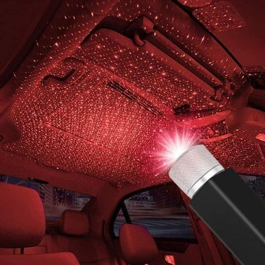 BUFFER® Kırmızı Ayak Altı Tavan Led Araç içi Aydınlatma Oto Araba İç Disko Ayarlanır USB Lamba Işık - UcuzaGeliyor
