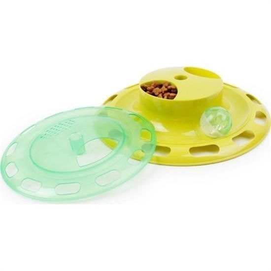 GENEL® Döner Tablalı Kedi Yemek Yeme Kabı Eğlenceli Kedi Yemek Tabağı