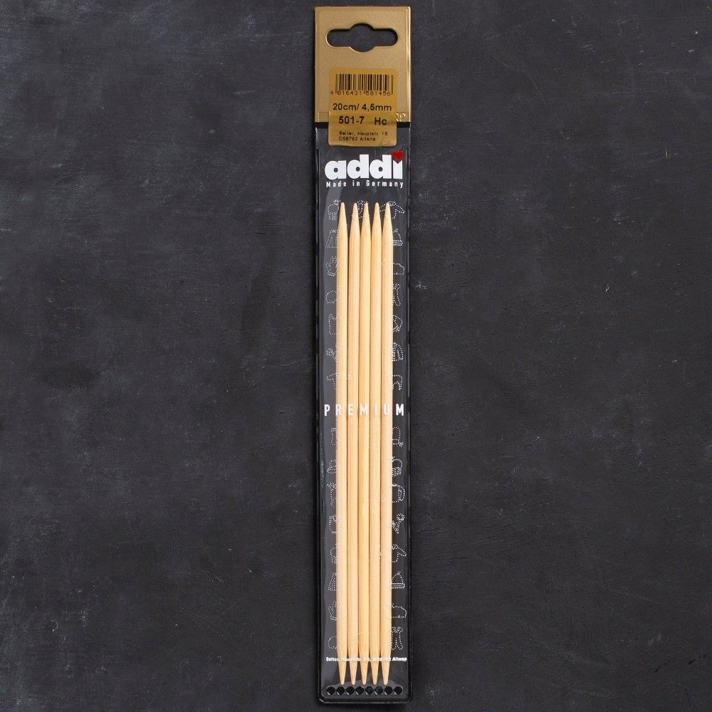 Addi Bambus 4,5mm 20cm Bambu Çorap Şişi - 501-7 - UcuzaGeliyor