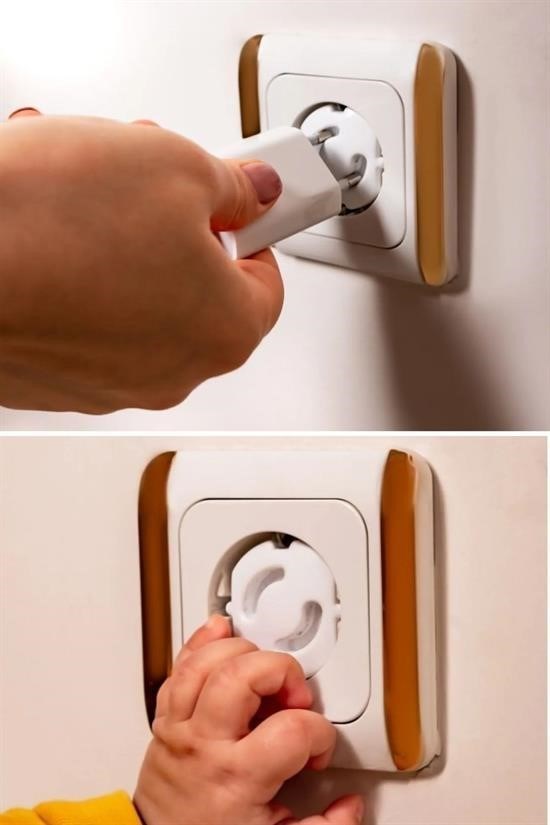 GENEL® Bebek Çocuk Priz Koruma Kapağı (6 Adet) Çocuk Güvenliği, Priz Muhafazası, Priz Kapatıcı