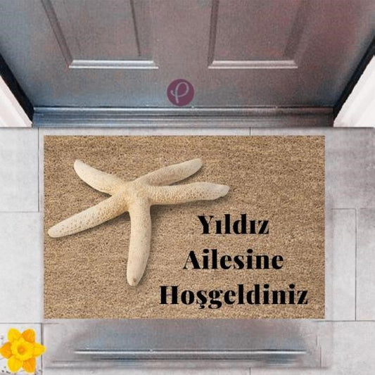 Kapı Önü Paspası Dekoratif Dijital Baskı Yıldız P-2437 - UcuzaGeliyor