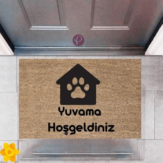 Kapı Önü Paspası Dekoratif Dijital Baskı Yuvama Hoşgeldiniz P-2423 - UcuzaGeliyor
