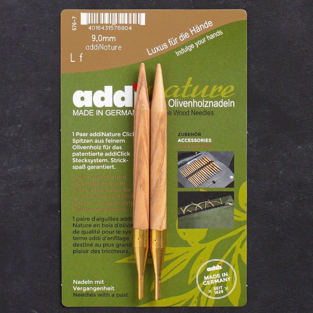 Addi Nature Olive Wood Click 9mm 13cm Misinalı Şiş - UcuzaGeliyor