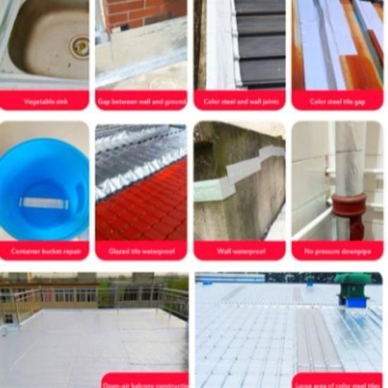 GENEL® 2 Mt Yüksek Sıcaklık Dayanan Su Geçirmez Çatı  Duvar Çatlak Onarıcı Yapışkan Bant Folyo 5 Cm - UcuzaGeliyor