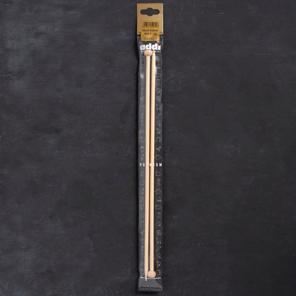 Addi Bambus 5,5mm 35cm Bambu Örgü Şişi - 500-7 - UcuzaGeliyor