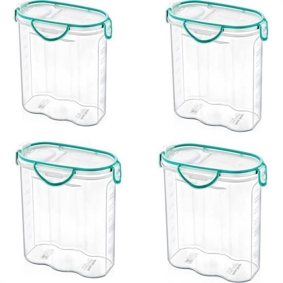 GENEL® Kilitli Kapaklı Contalı Hava,Su Sıvı Geçirmez 1,7 Litre Erzak Saklama Kabı-SA585