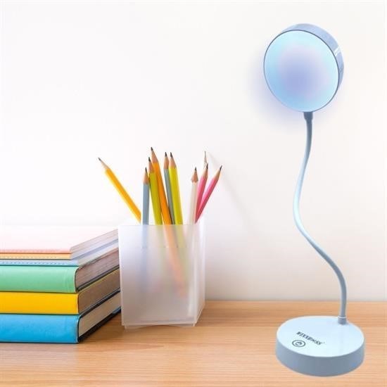 GENEL® Yuvarlak USBli Dokunmatik 3 Kademeli 360 Derece  Özel Göz Korumalı Led Lityum Masa Lambası