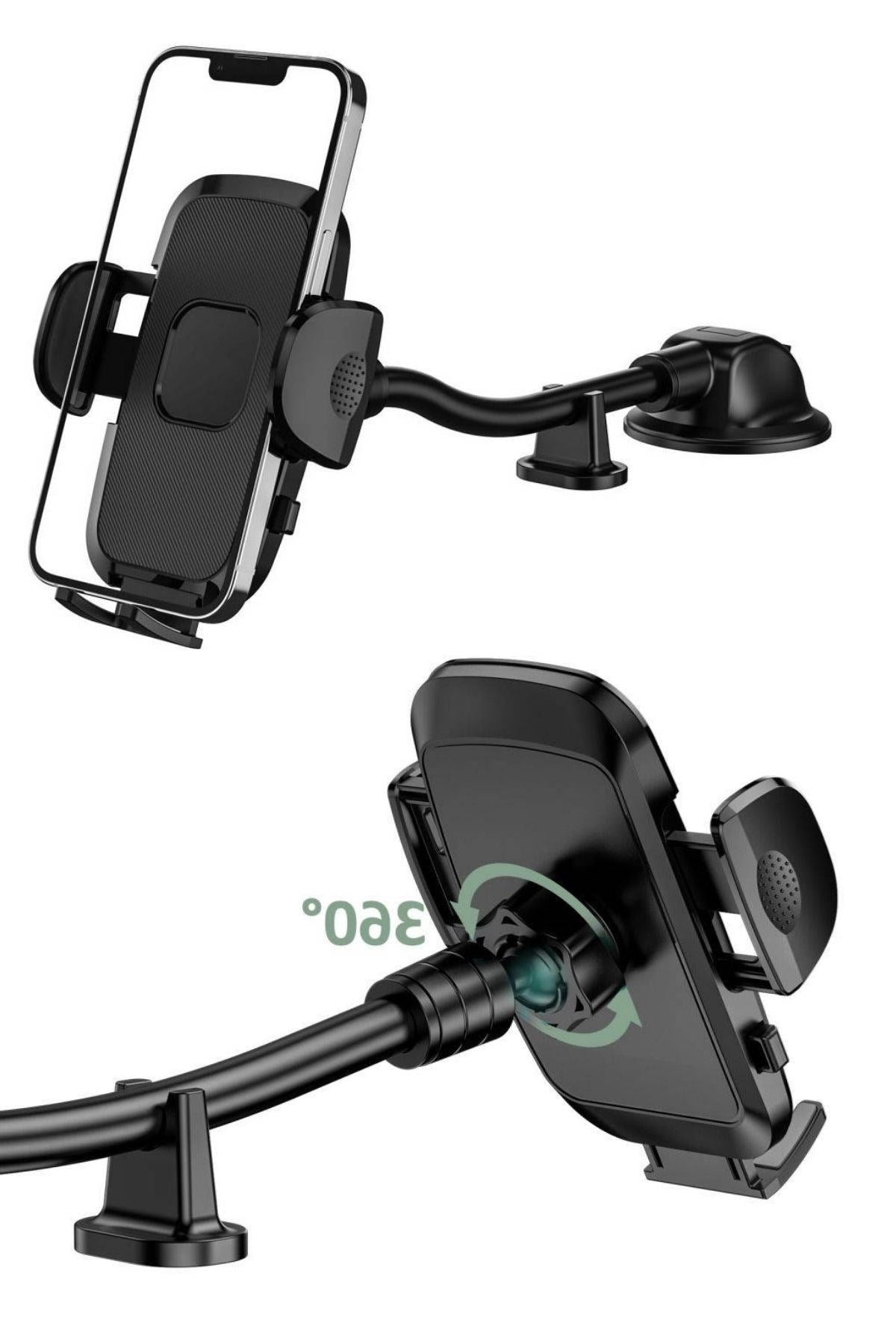 BUFFER® Ayarlanabilir Vakum Kilitli Cam Ve Torpidoya Takılabilen Telefon Tutucu