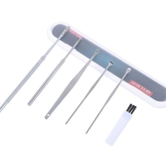 GENEL® 6 Parça Paslanmaz Çelik Kulak Balmumu Toplayıcı Çıkarıcı Temizleyici Bakımı Çubuk Seti