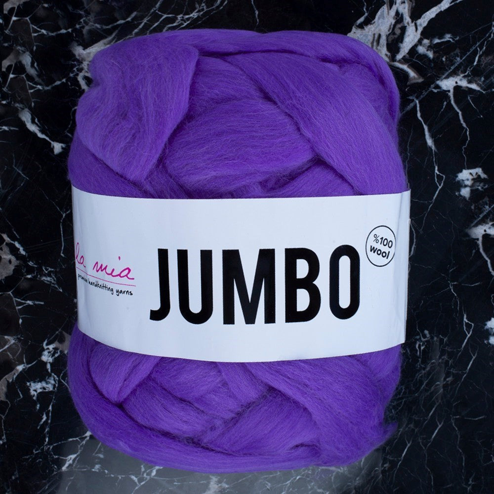La Mia Jumbo Koyu Mor Dev Yün El Örgü İpi - J10 - UcuzaGeliyor