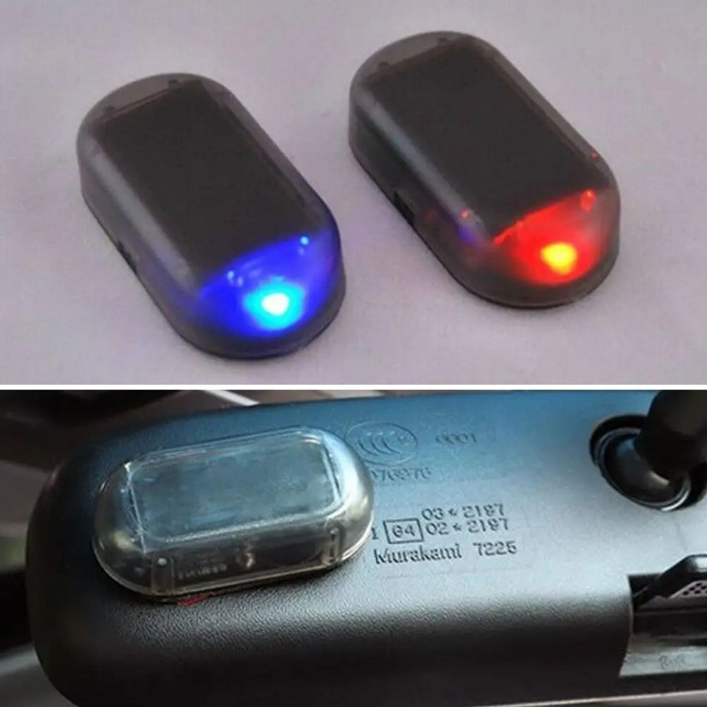 GENEL®  Araç İçin Caydırıcı Solar Enerji İle Şarj Olan  Güçlü Yapışkanlı Işıklı Plastik Mini Sahte Alarm - UcuzaGeliyor