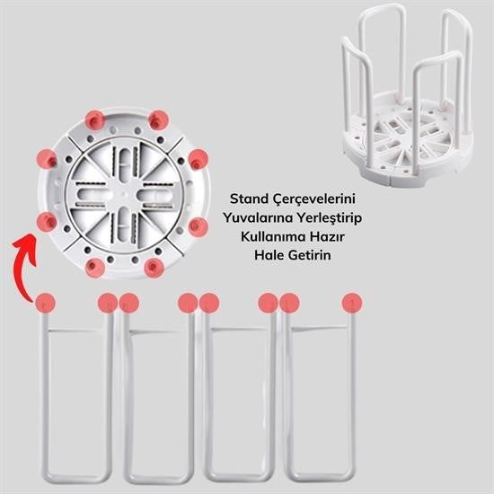 GENEL® Tabak Bardak Kase Standı Bulaşık Kurutma Tutucu Mutfak Düzenleyici Organizatör - UcuzaGeliyor
