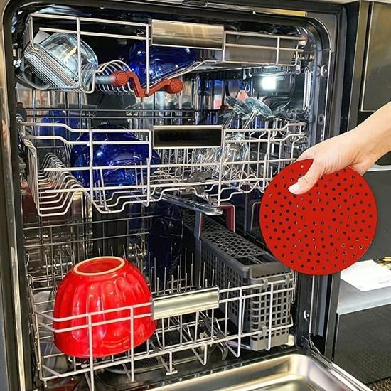 GENEL® Renkli Isıya Dayanıklı Yıkanılabilir Silikon Fırın Ve Airfryer Yuvarlak Pişirme Matı 23 Cm