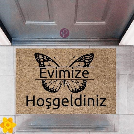 Kapı Önü Paspası Dekoratif Dijital Baskı Evimize Hoşgeldiniz P-2373 - UcuzaGeliyor