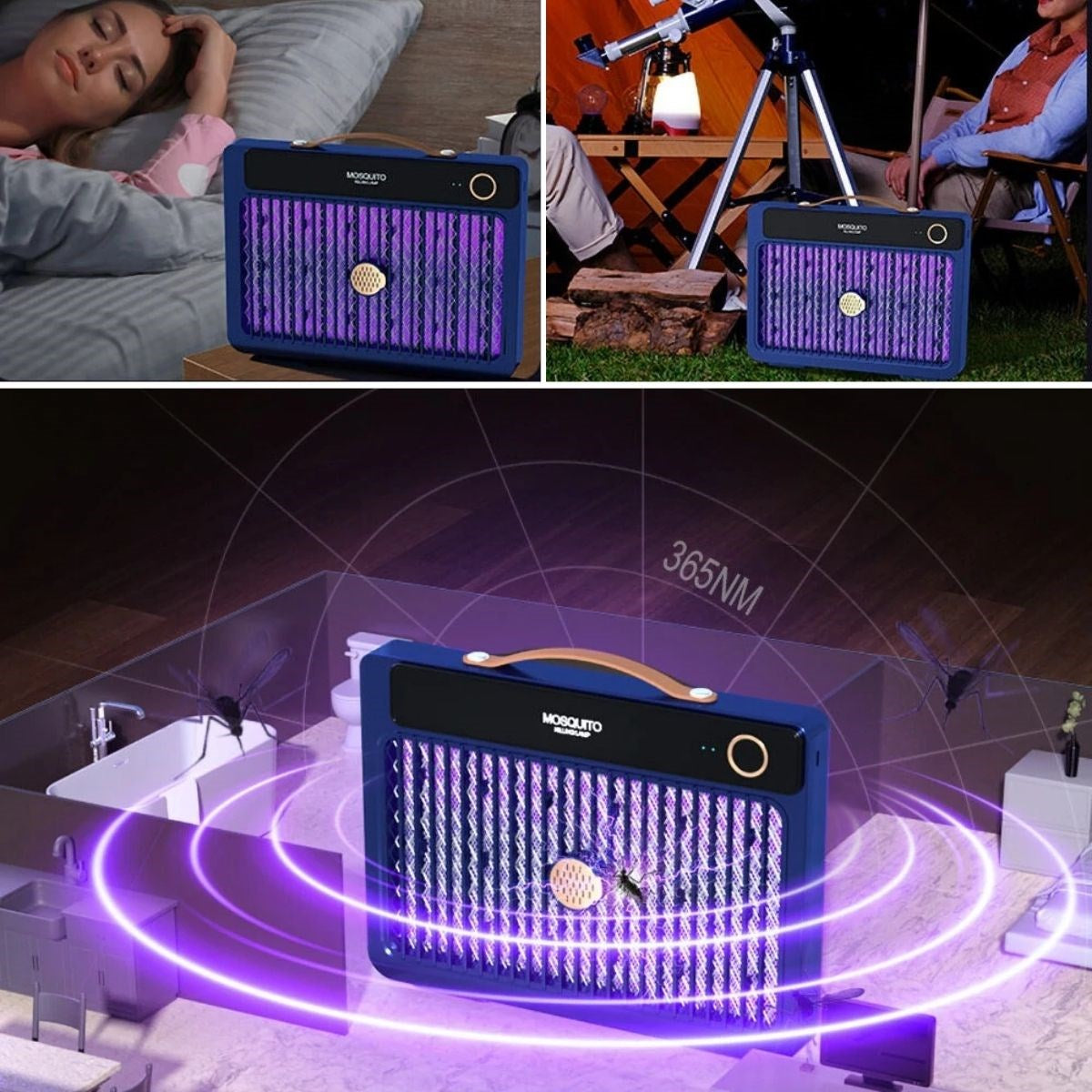 GENEL® 4000mAh Şarj Edilebilir Kablosuz 3000V Yüksek Güçlü Elektrikli Sivrisinek Öldürücü Sivrisinek Öldürme Lambası,Sinek Kıran BG-009 2000 mah